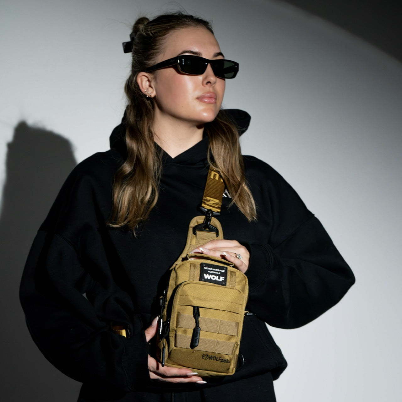 4L Mini Tactical Sling Bag Khaki - Gym Backpacks