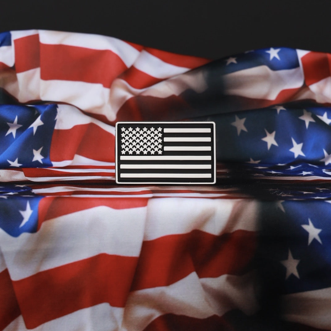 American US Flag Black and White
